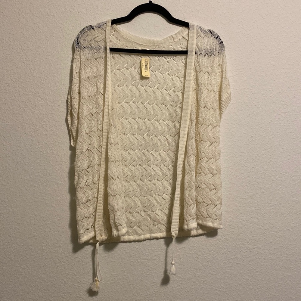 Aerie Short Sleeve Knit Cardigan